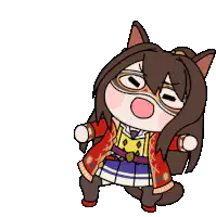 Chibi horse girl dancing