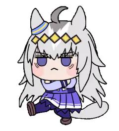 Chibi horse girl sitting