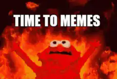 Elmo surrounded by fire