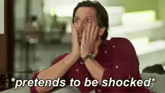 Man pretends to be shocked