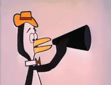 Penguin with telescope