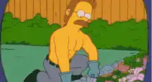Ned Flanders flexing muscles