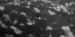 Aerial view of a nuclear explosion