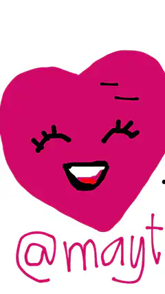 Pink heart with happy face