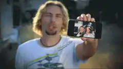 Jon Heder showing phone selfie