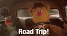 Fozzie Bear Kermit Road Trip