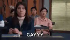Ken Jeong shouting GAYYY in class
