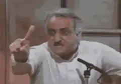 Man pointing finger angrily