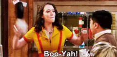 Barbara 'Boo-Yah' high-fives