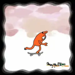 orange monster skateboarding fail
