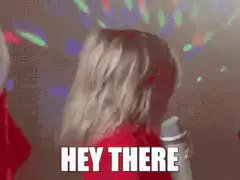 Baby singing into microphone