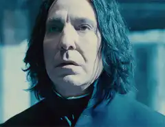 Severus Snape looks up and down