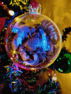 Scorpion in Christmas ornament
