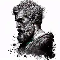 Ancient Greek bust with glitch effect