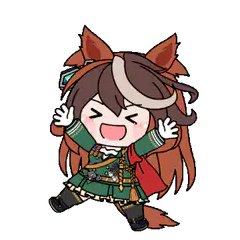 chibi horse girl excited pose