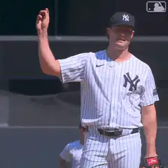 Baseball player waving