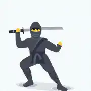 Ninja sword spin and explosion