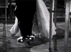 wedding couple dancing feet