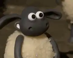 Shaun the Sheep shrugging