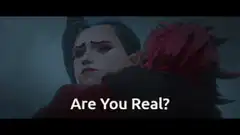Jinx hugging Vi Are You Real