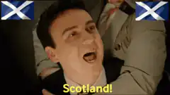 Kevin McCallister and Buzz shouting Scotland