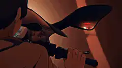 Cowboy Bebop Spike riding motorcycle