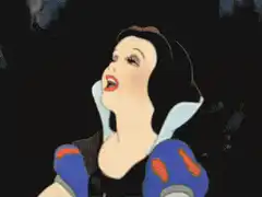 Snow White gets hit by an apple