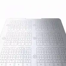 Stylus tapping on a number grid