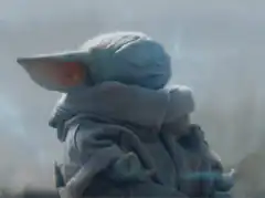 Baby Yoda sleeping peacefully