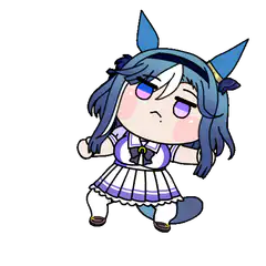 chibi horse girl dancing