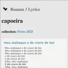 Capoeira lyrics scrolling