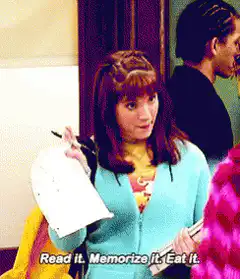 Elaine Benes Read It Memorize It Eat It