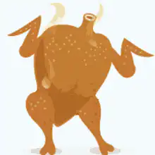 Dancing roasted chicken