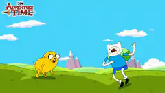 Adventure Time Finn and Jake flying