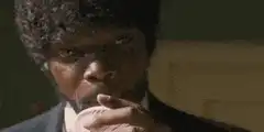 Samuel L. Jackson drinking coffee