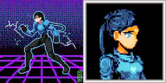 Mega Man X and Zero pixel art