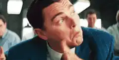 Leonardo DiCaprio thinking face