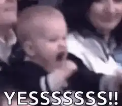 Baby fist pump yes