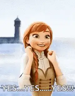Anna from Frozen saying yes