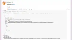 Twitter post with JSON data
