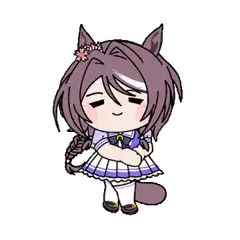Chibi cat girl standing with arms crossed