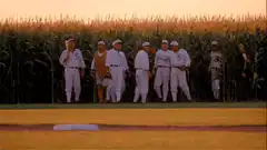 Baseball team in cornfield
