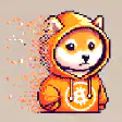 Pixel Doge in Bitcoin Hoodie