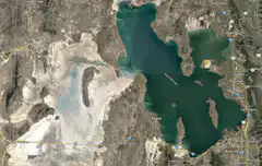 Great Salt Lake shrinking over time