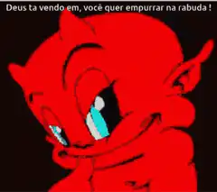 Red devil devilish smile