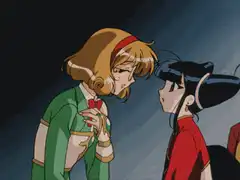 Sailor Jupiter hugs Sailor Venus