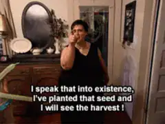 Woman points and says I speak that into existence