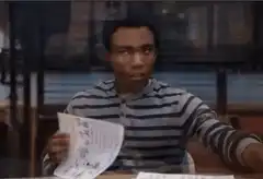 Troy Barnes confused by test
