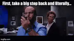Take a big step back and literally ...hellthread your own face