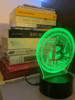 Color changing Bitcoin lamp